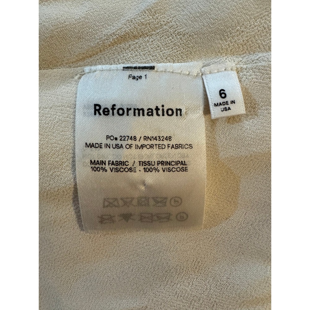 Reformation Bondi Midi Sundress 6 Floral Fruity Georgette Romantic Wedding Guest - Picture 9 of 11